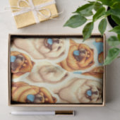 Retro Chow-Chow Naadloos Patroon Tissuepapier (Geschenk)
