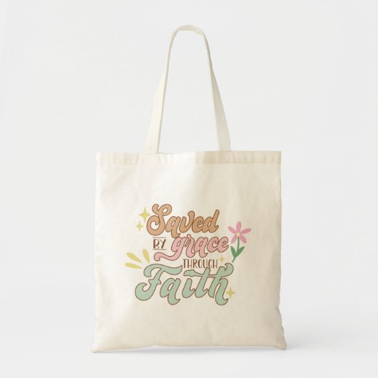 Retro Christelijk gered door Grace Tote Bag (Voorkant)