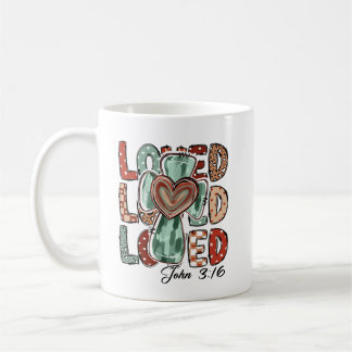 Retro Christelijk Kruis Geliefd Johannes 3:16 Koffiemok