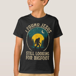 Retro christelijke bigfoot gelovige grappig geloof t-shirt