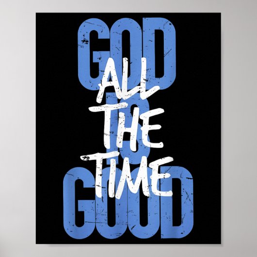 retro Christelijke God is altijd goed J Poster (Voorkant)