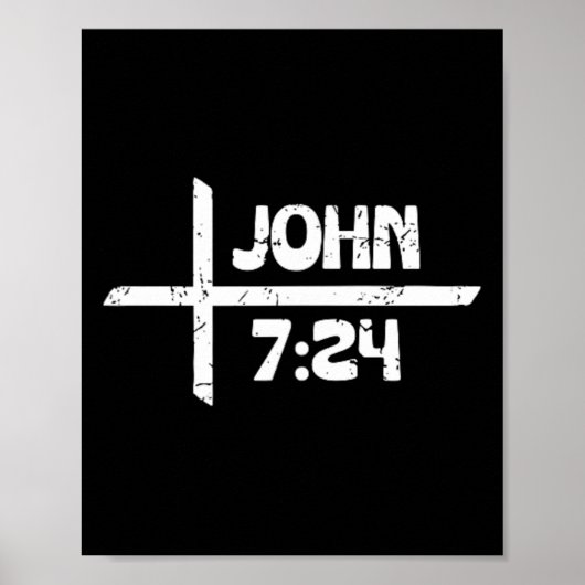 Retro christen en getatoeëerde John 724 - voor en Poster (Voorkant)