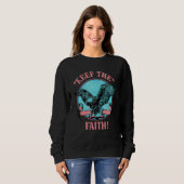 Retro Christian Eagle Keep The Faith Bible Verse R Trui (Voorkant volledig)
