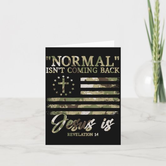 Retro Christian Normal Isnt Coming Back Jesus Redl Kaart (Voorkant)