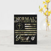Retro Christian Normal Isnt Coming Back Jesus Redl Kaart (Gele Bloem)