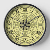 Retro Christian Wheel of the Year Clock (Voorkant)