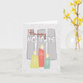 Retro Christmas 1958 Wenskaart -Personaliseren Kaart (Gele Bloem)