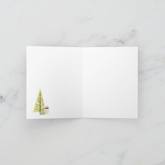 Retro Christmas 1958 Wenskaart -Personaliseren Kaart (Binnen)