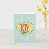 Retro Christmas 1958 Wenskaart -Personaliseren Kaart (Gele Bloem)