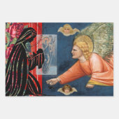 RETRO CHRISTMAS AFBEELDINGEN die Reeks van 3 verpa Inpakpapier Vel (Voorkant 2)