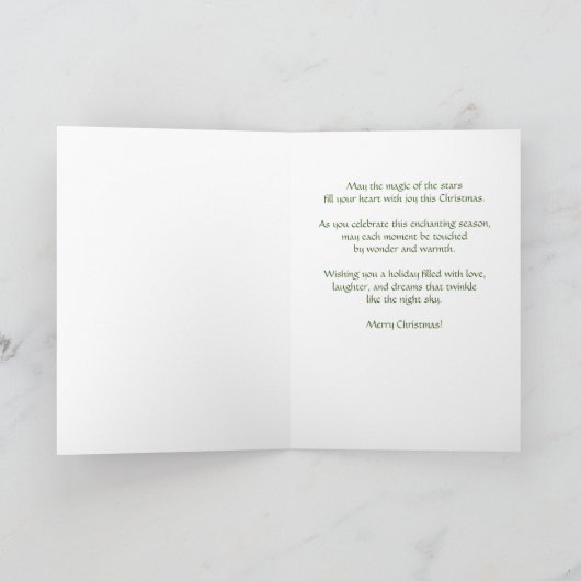 Retro Christmas Angel Art Aangepaste tekst Kaart (Binnen)