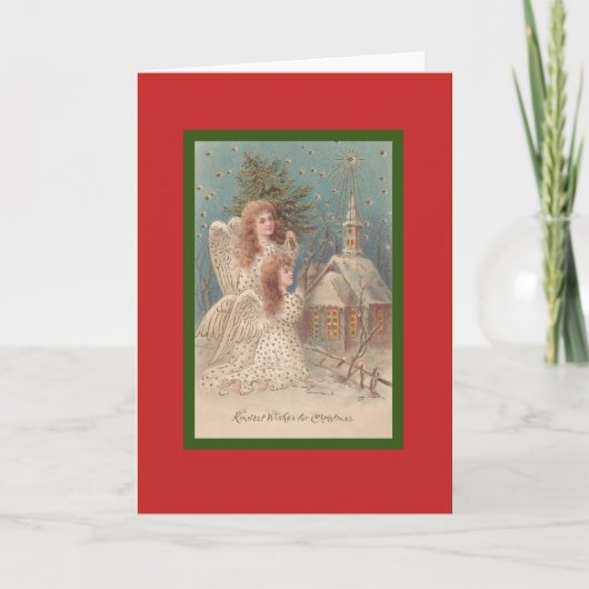 RETRO CHRISTMAS ANGEL CUSTOKaart Kaart (Voorkant)