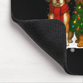 Retro Christmas Beagle Santa Reindeer Dog Lover Muismat (Hoek)