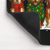 Retro Christmas Beagle Santa Reindeer Dog Lover  Muismat (Hoek)