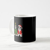Retro Christmas Bernedoodle Santa Reindeer Dog Lov Koffiemok (Voorkant links)