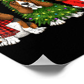 Retro Christmas Bet Hound Santa Reindeer Dog Lover Poster (Hoek)