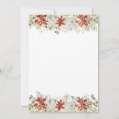 Retro Christmas Bloemen Vrolijk Klein Vrijgezellen Kaart (Achterkant)