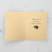 Retro Christmas Carol Kaart (Binnen)