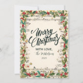 Retro Christmas Carolers Vakantie Feestdagenkaart (Voorkant)