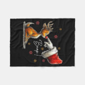 Retro Christmas Cartoon Boop, Christmas Reindeer  Fleece Deken (Voorkant (Horizontaal))