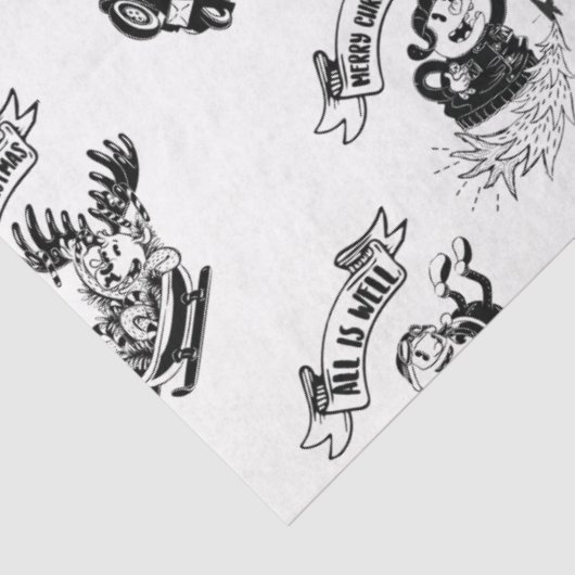 RETRO CHRISTMAS CHARACTERS WEEFSELPAPIER TISSUEPAPIER (Detail)