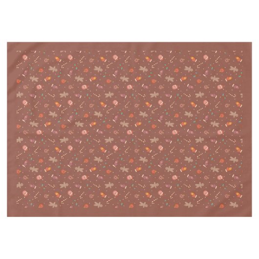 Retro Christmas Cloth Pastel Peaceful Dining Tafelkleed (Voorkant (Horizontaal))