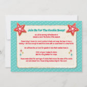 Retro Christmas Cookie Swap Party Uitnodiging (Achterkant)