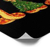 Retro Christmas Corn Snake Santa Reindeer  Poster (Hoek)