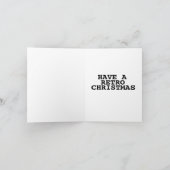 RETRO CHRISTMAS COUPLE ART WENSKAART FEESTDAGEN KAART (Binnen)