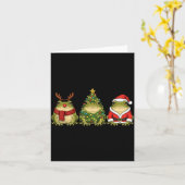 Retro Christmas Desert Rain Frog Santa Reindeer Kaart (Gele Bloem)