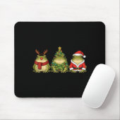 Retro Christmas Desert Rain Frog Santa Reindeer Muismat (Met muis)
