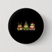 Retro Christmas Desert Rain Frog Santa Reindeer Ronde Button 5,7 Cm (Voorkant)