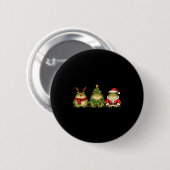 Retro Christmas Desert Rain Frog Santa Reindeer Ronde Button 5,7 Cm (Voorkant /achterkant)