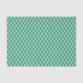Retro Christmas Diamond Plaid - Groen & Blauwgroen Tissuepapier (Voorkant)