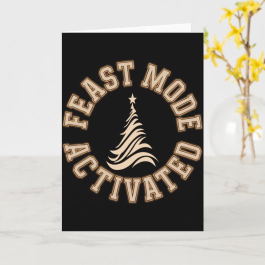 Retro Christmas Energy  Kaart (Gele Bloem)