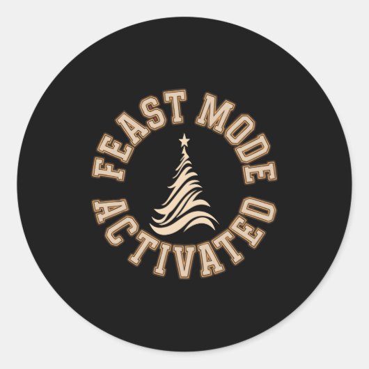 Retro Christmas Energy  Ronde Sticker (Voorkant)