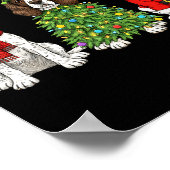 Retro Christmas English Springer Spaniel Santa Rei Poster (Hoek)