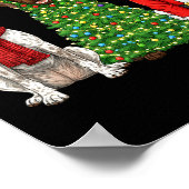 Retro Christmas German Shorthaired Inter Santa Rei Poster (Hoek)