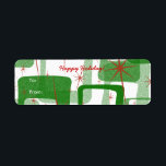 Retro Christmas Gift Label Stickers<br><div class="desc">Houd het dit vakantieseizoen eenvoudig en pas onze cadeaulabels aan met je persoonlijke bericht. prettige feestdagen.</div>