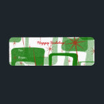 Retro Christmas Gift Label Stickers<br><div class="desc">Houd het dit vakantieseizoen eenvoudig en pas onze cadeaulabels aan met je persoonlijke bericht. prettige feestdagen.</div>