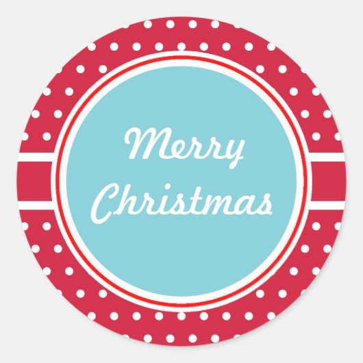 Retro Christmas Gift Label Stickers (Voorkant)