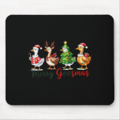 Retro Christmas Goose Xmas Merry Goosmas  Muismat (Voorkant)