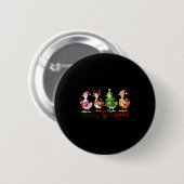 Retro Christmas Goose Xmas Merry Goosmas  Ronde Button 5,7 Cm (Voorkant /achterkant)