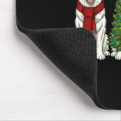 Retro Christmas Great Pyrenees Santa Reindeer Dog  Muismat (Hoek)