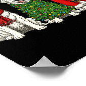 Retro Christmas Great Pyrenees Santa Reindeer Dog  Poster (Hoek)