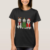 Retro Christmas Great Pyrenees Santa Reindeer Dog T-shirt (Voorkant)