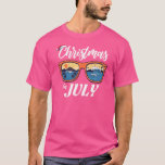 Retro Christmas In July Santa Hat Sunglasses Summe T-shirt<br><div class="desc">Retro Kerstmis in juli Santa Hat Sunbril Summer Vacking</div>
