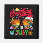 Retro Christmas In July Sungles Beach Summer Hawai Magneet (Voorkant)