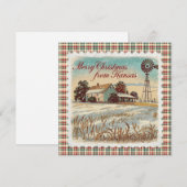 Retro Christmas In Kansas Holiday Card Feestdagenkaart (Voorkant / Achterkant)