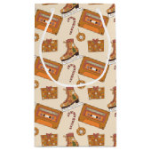 Retro Christmas Joy Klein Cadeauzakje (Achterkant)